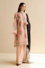 CO 490 Digital Printed 3Pc Unstitched Lawn Suit With Digital Printed Monar Dupatta