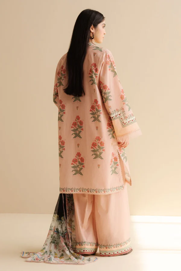 CO 490 Digital Printed 3Pc Unstitched Lawn Suit With Digital Printed Monar Dupatta