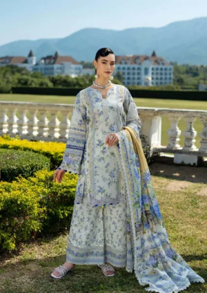 Unstitched Digital Printed Lawn Suit 3pc With Digital Printed Lawn Dupatta