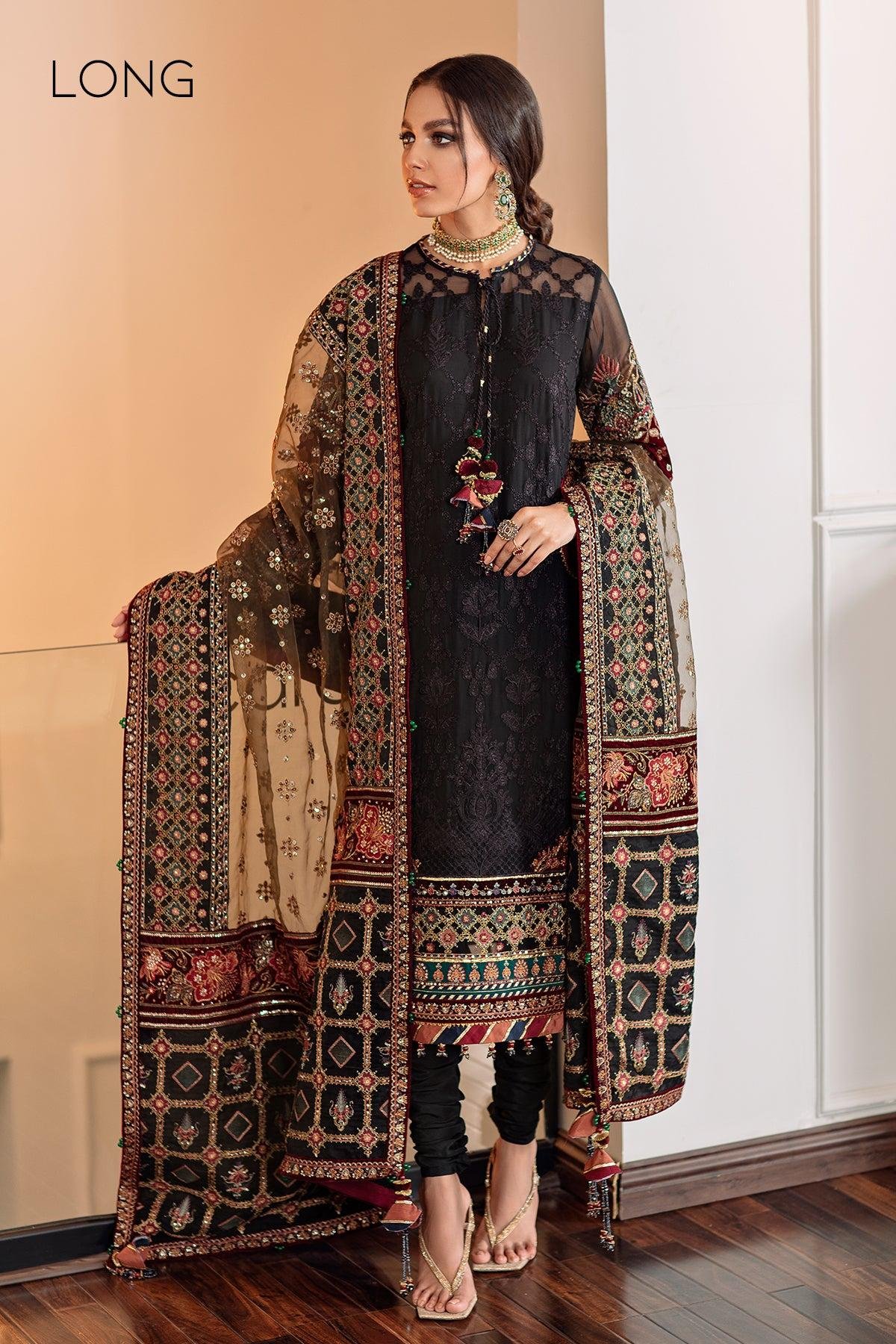 BQ-14 3pc Fully Heavy Embroided Lawn suit with Embroided Organza Dupatta
