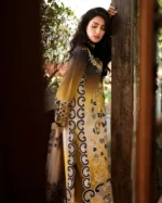 BQ-209 Lawn Unstitched Digital Printed Shirt With Patch With Printed Lawn Dupatta